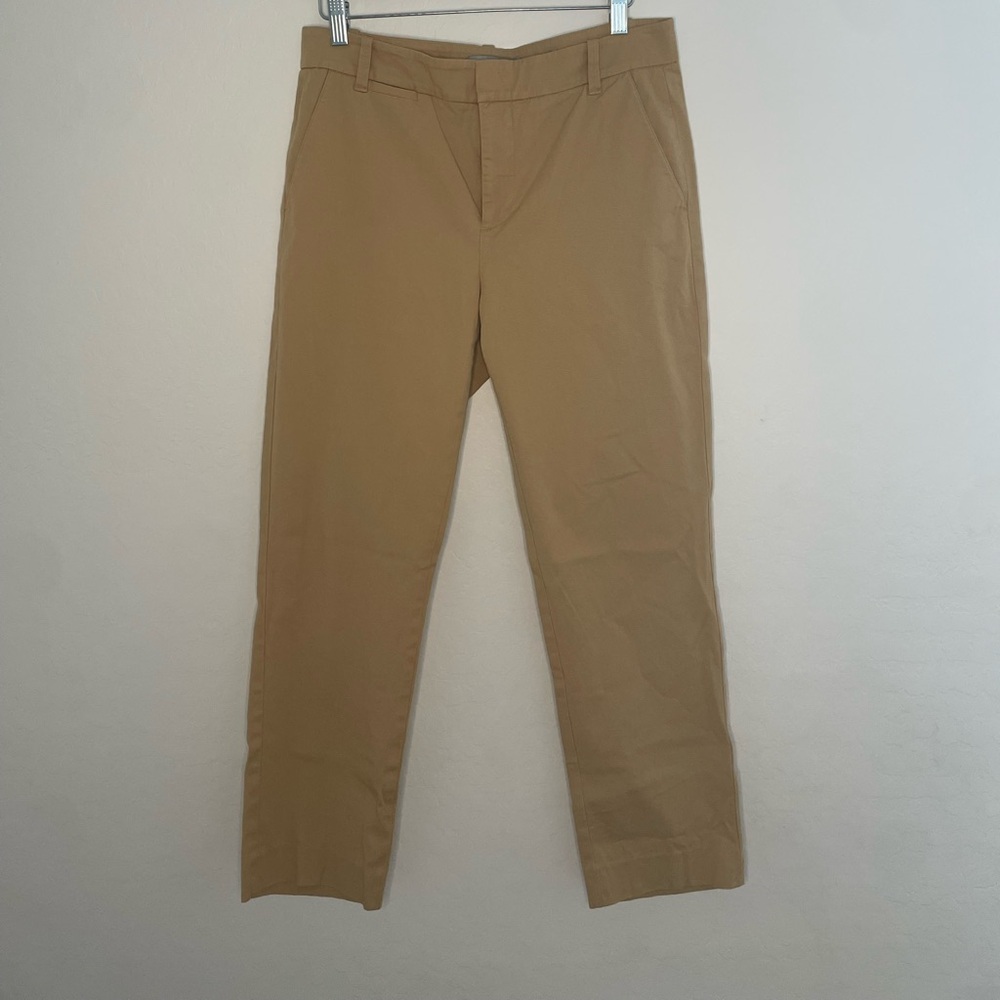 Vince Women’s Tan Straight-Leg Chino Ankle Pants